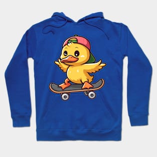 Duckling Ridding Skateboard Hoodie